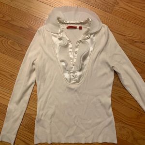 Saks Fifth Avenue “Red “ sweater /shirt size L